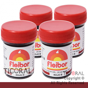 COLORANTE FLEIBOR ROJO B PASTA 15GR x 4